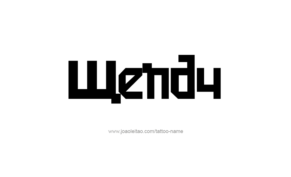 Tattoo Design  Name Wendy  