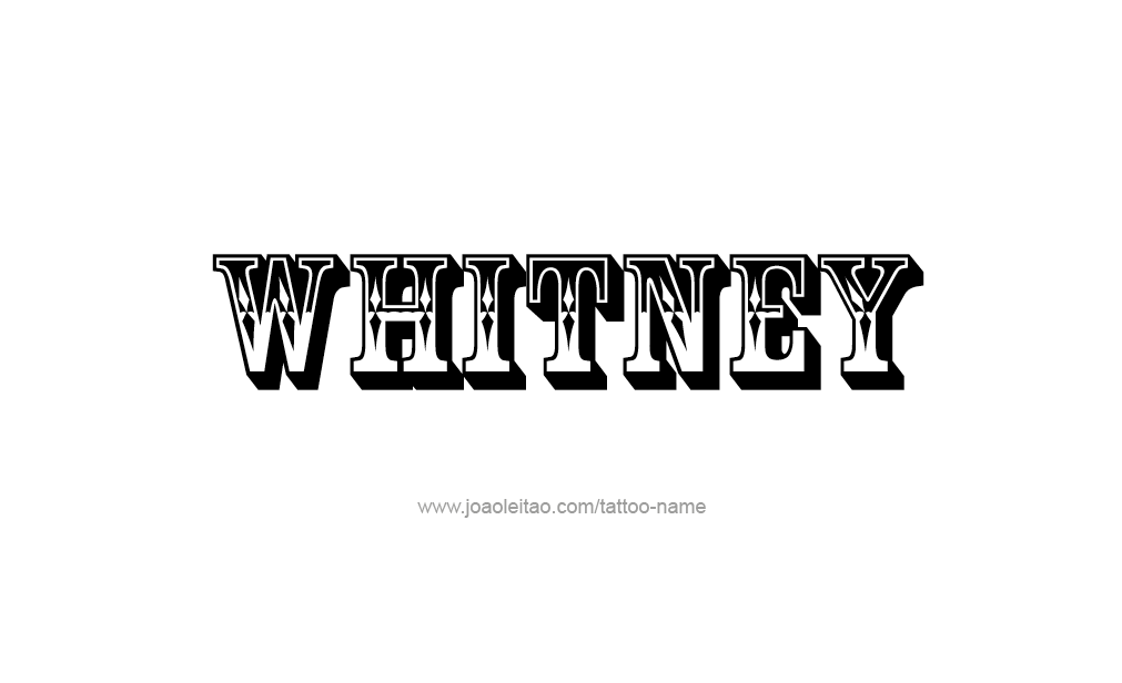 Tattoo Design  Name Whitney  