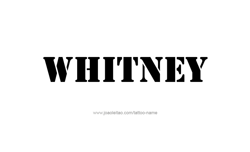 Tattoo Design  Name Whitney  