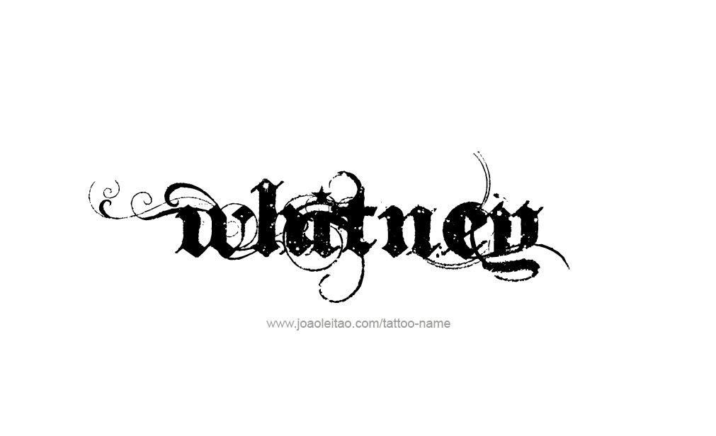 Tattoo Design  Name Whitney  