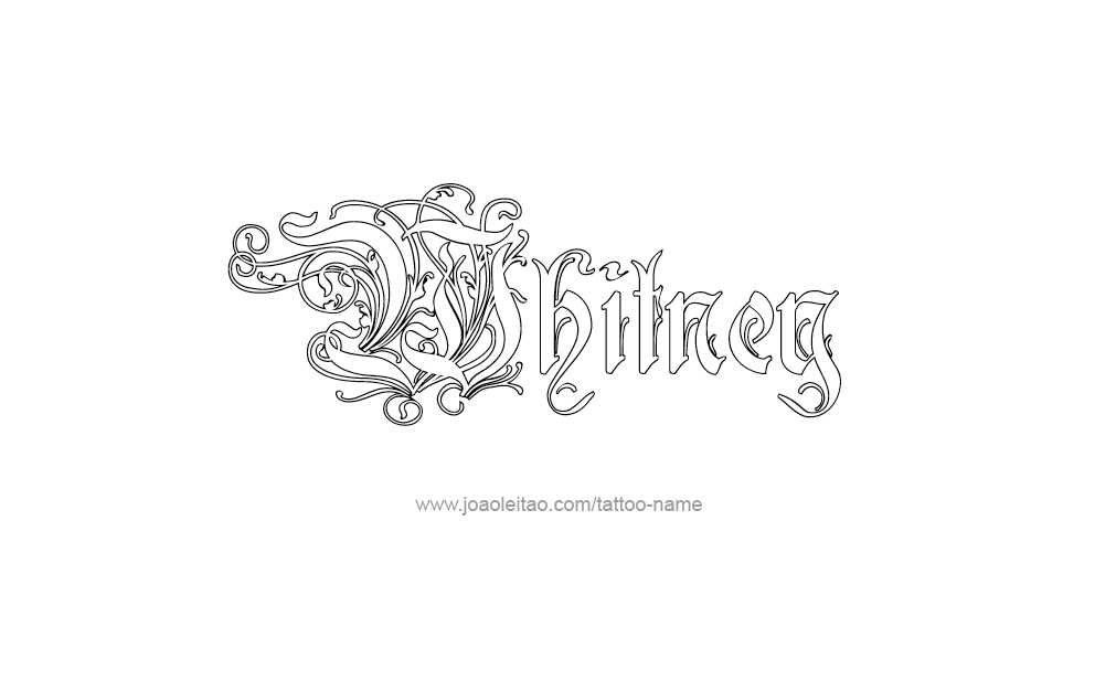 Tattoo Design  Name Whitney  