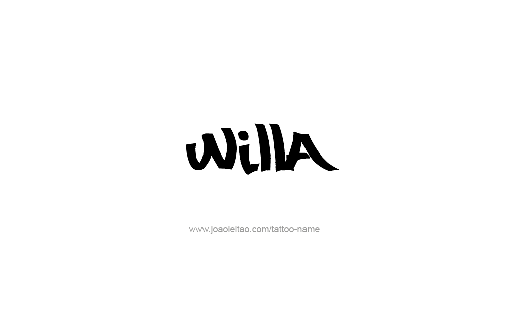 Tattoo Design  Name Willa  