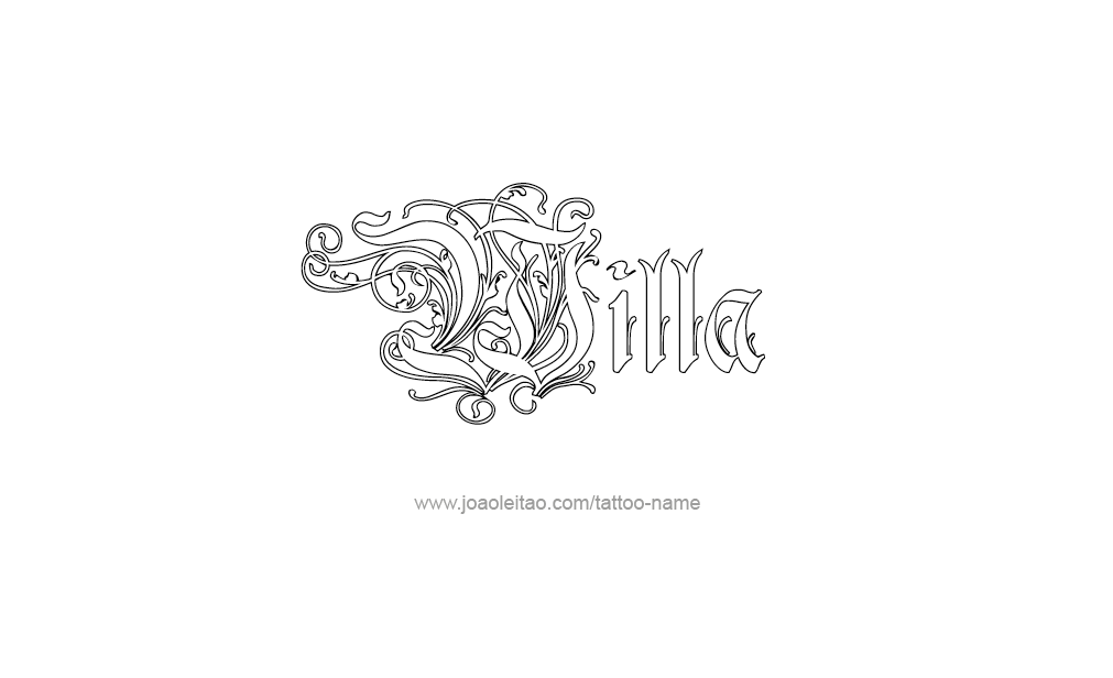 Tattoo Design  Name Willa  