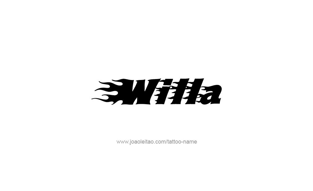 Tattoo Design  Name Willa  