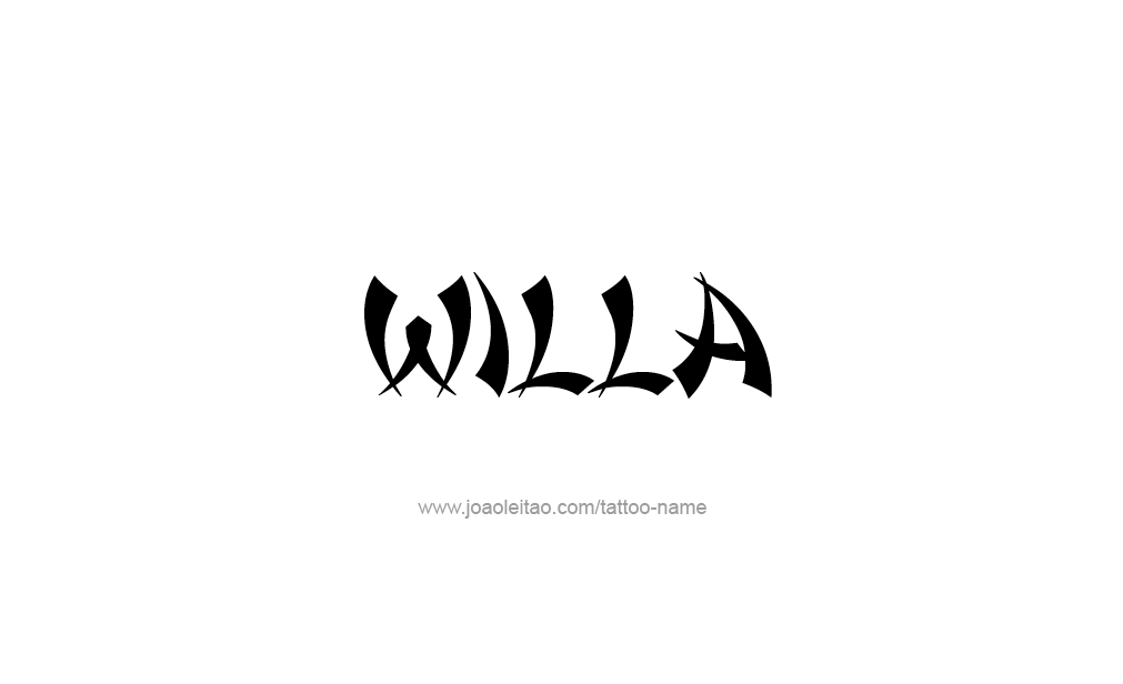 Tattoo Design  Name Willa
