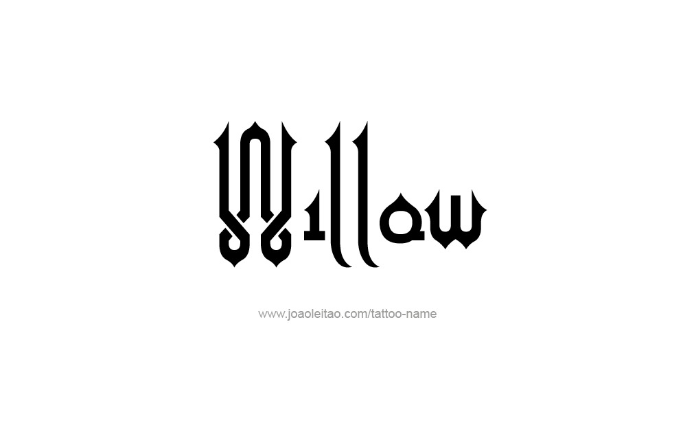 Tattoo Design  Name Willow  