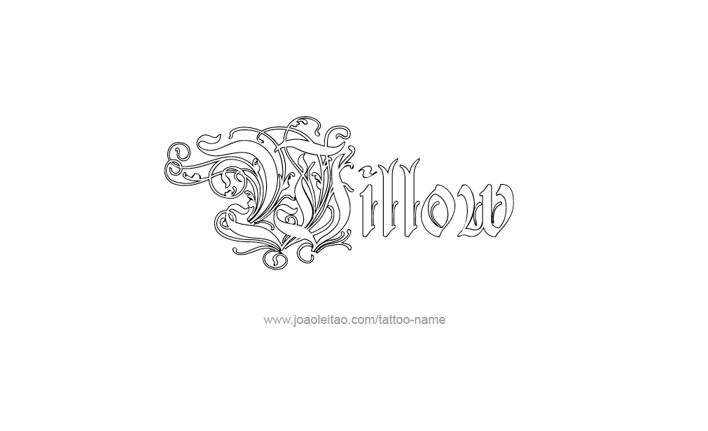 Willow Name Tattoo Designs