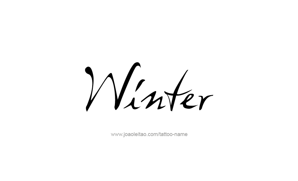 Tattoo Design  Name Winter  