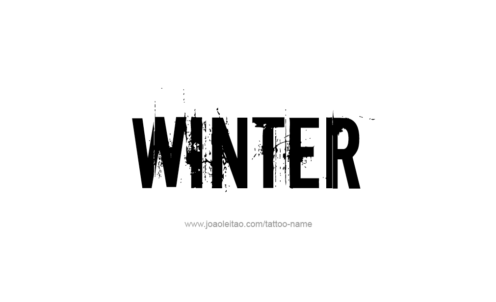 Tattoo Design  Name Winter  