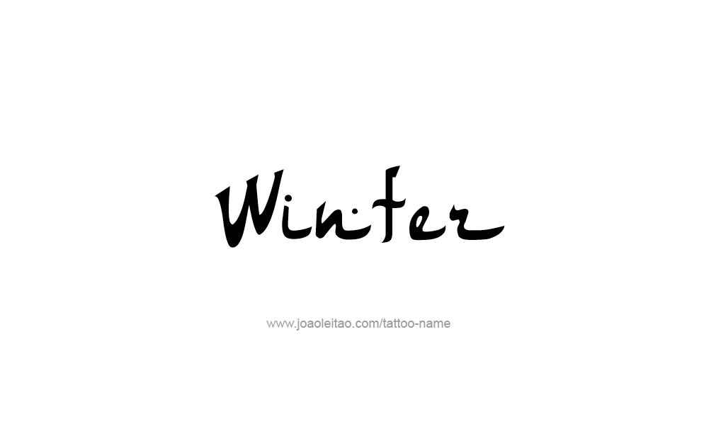 Tattoo Design  Name Winter  