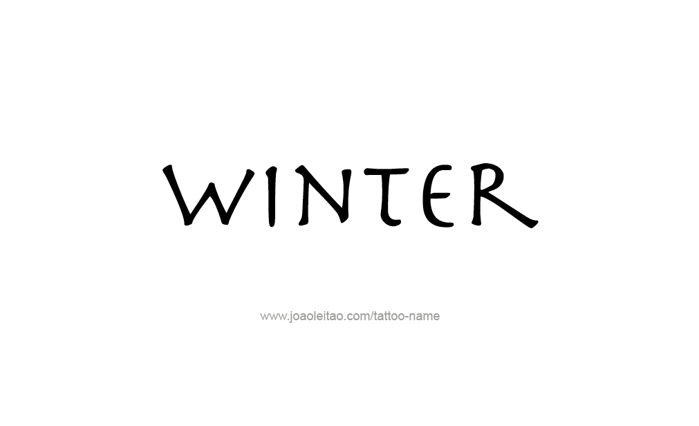 Tattoo Design  Name Winter  