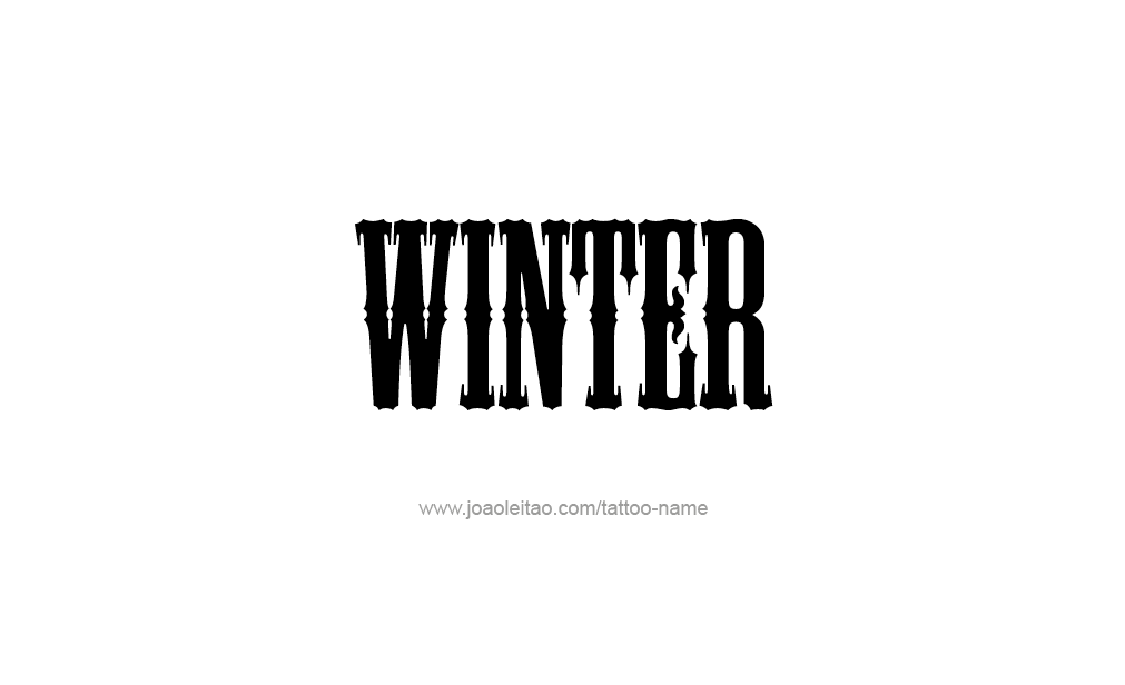 Tattoo Design  Name Winter  