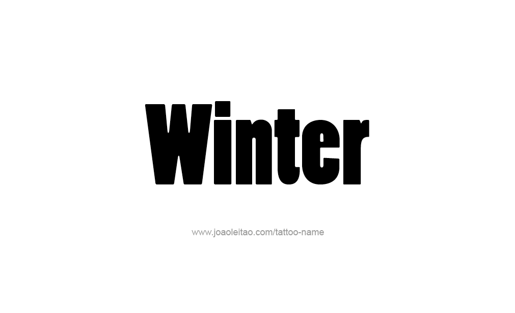 Tattoo Design  Name Winter  