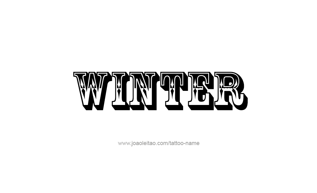 Tattoo Design  Name Winter  