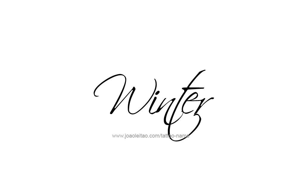 Tattoo Design  Name Winter  