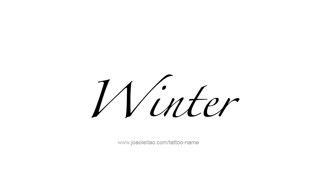 Tattoo Design  Name Winter  