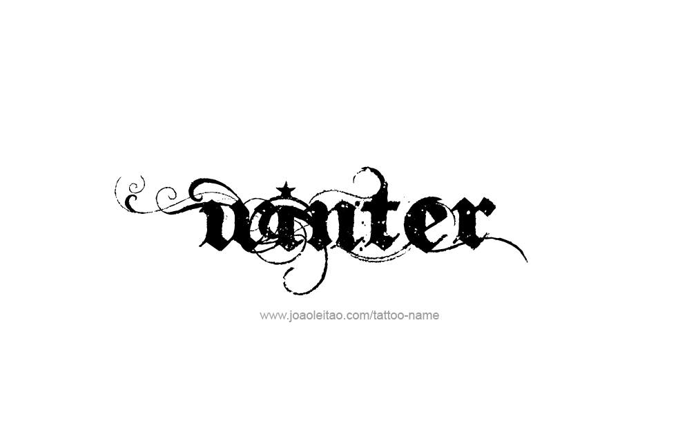 Tattoo Design  Name Winter  