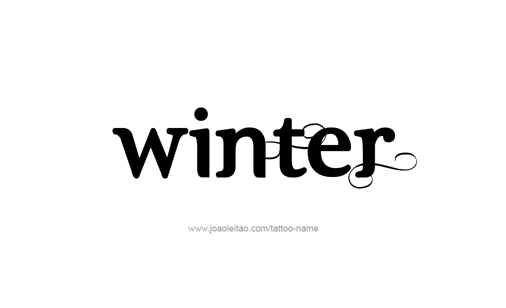 Tattoo Design  Name Winter  