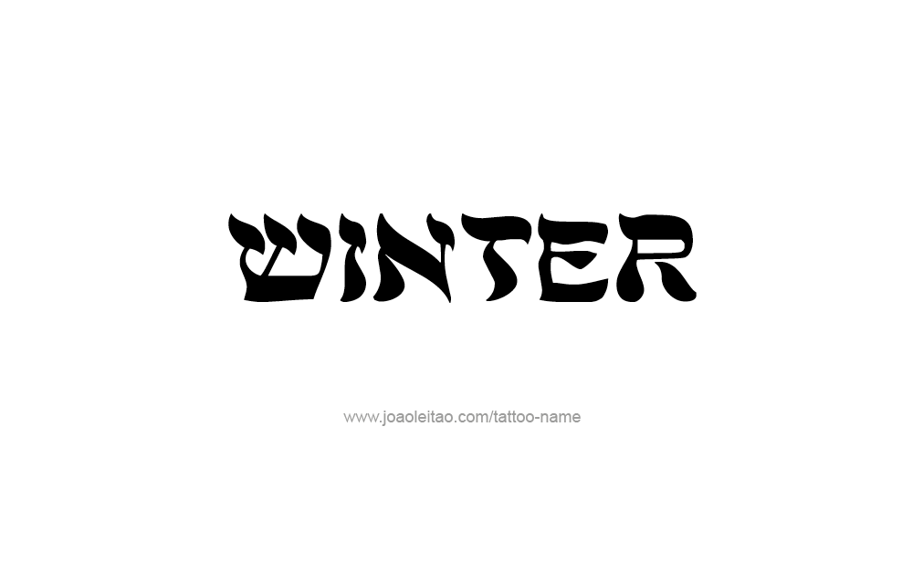 Tattoo Design  Name Winter  