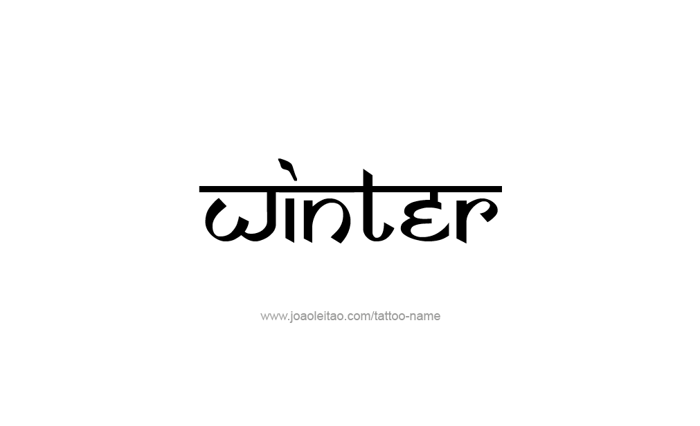 Tattoo Design  Name Winter  