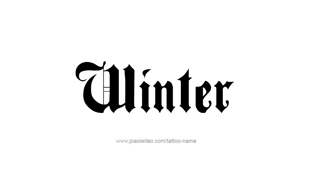 Tattoo Design  Name Winter  