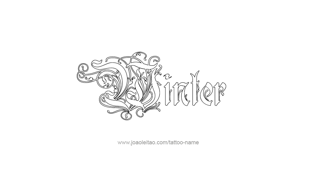 Tattoo Design  Name Winter  