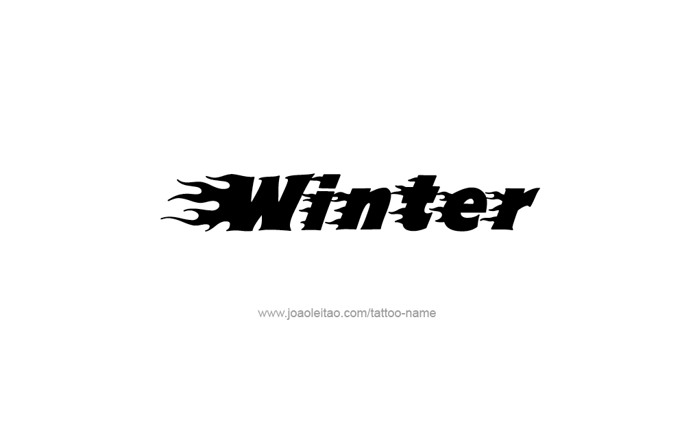 Tattoo Design  Name Winter  