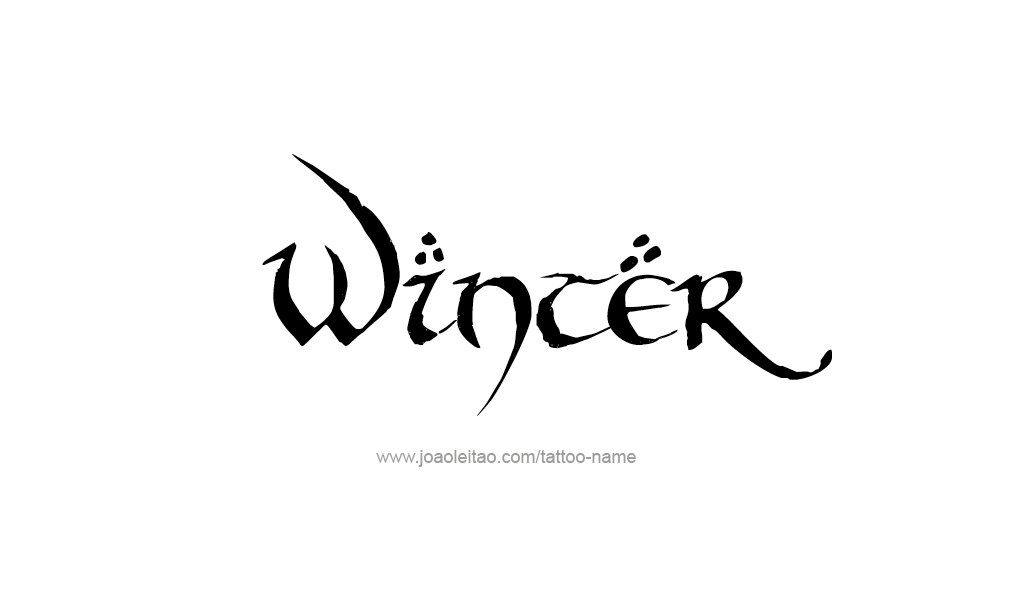 Tattoo Design  Name Winter  