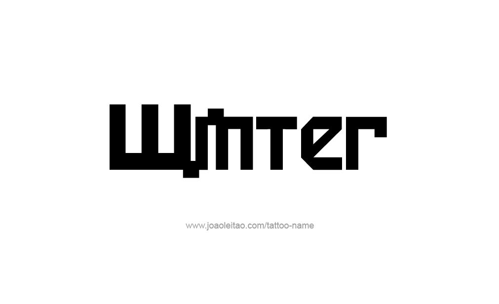 Tattoo Design  Name Winter  