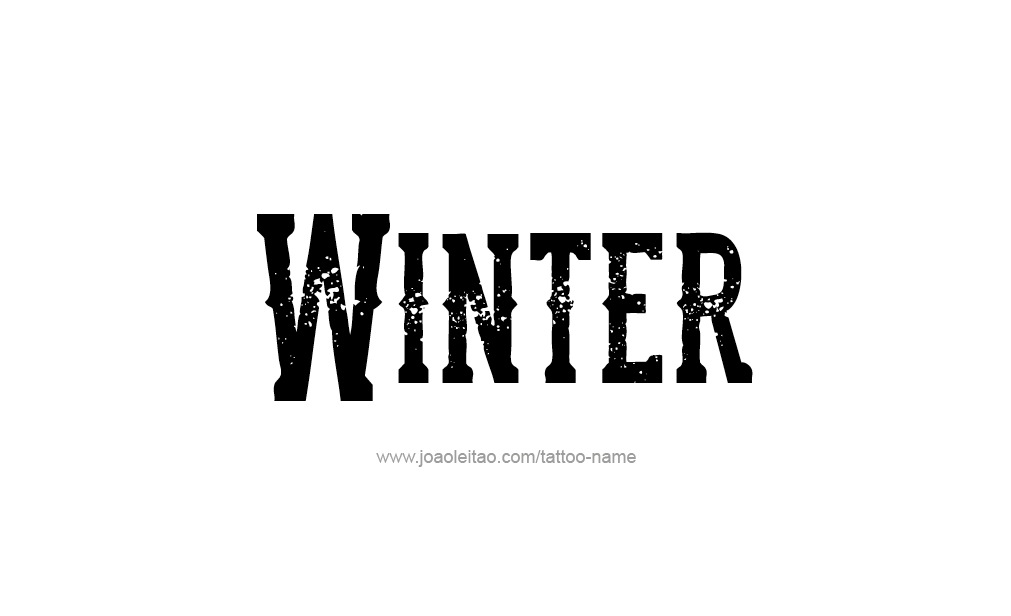 Tattoo Design  Name Winter  