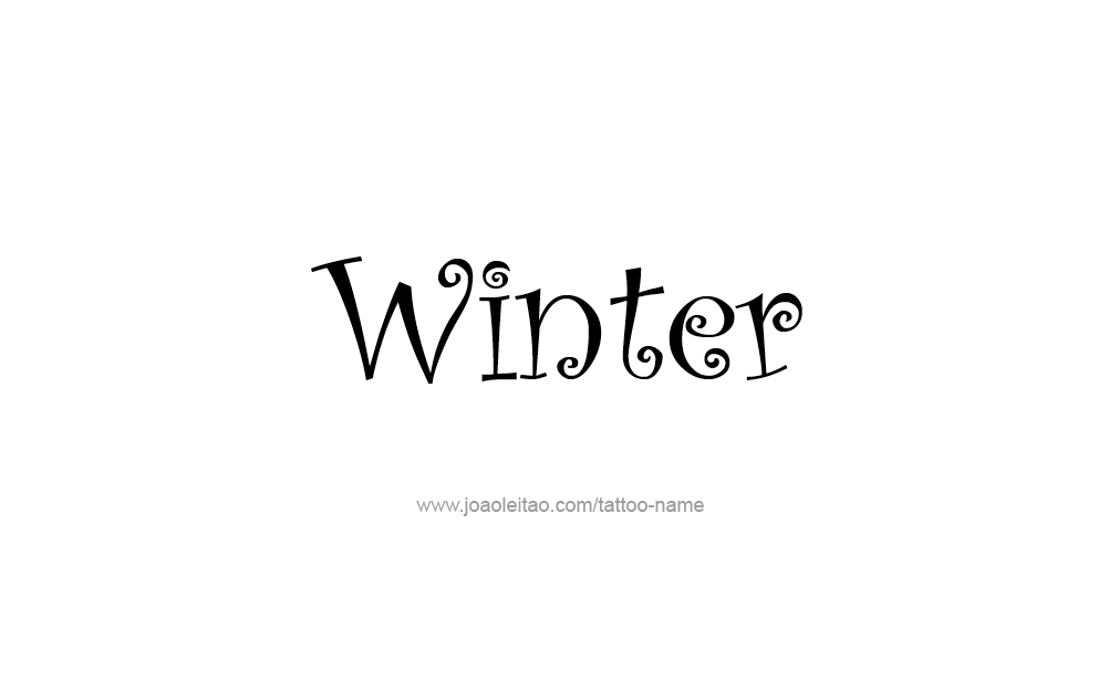 Tattoo Design  Name Winter  