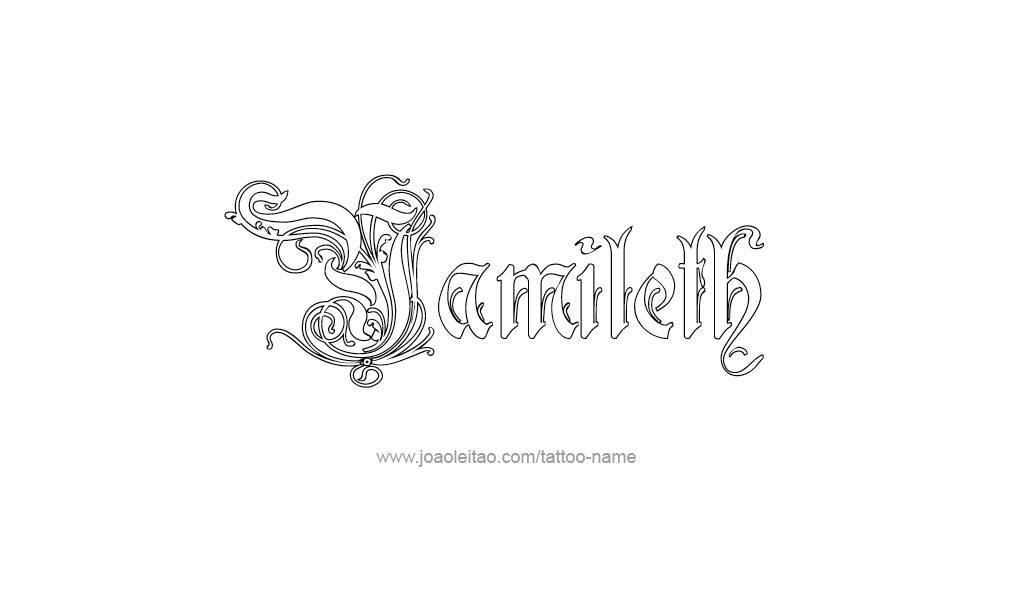 Tattoo Design  Name Yamileth  