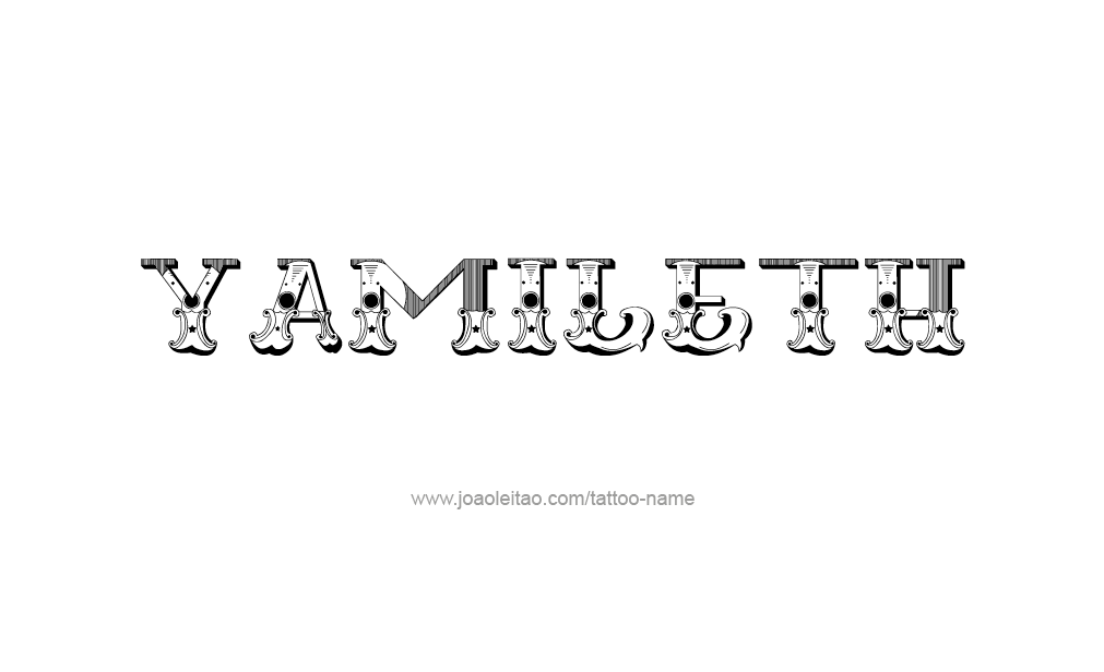 Tattoo Design  Name Yamileth  