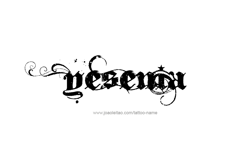 Tattoo Design  Name Yesenia  