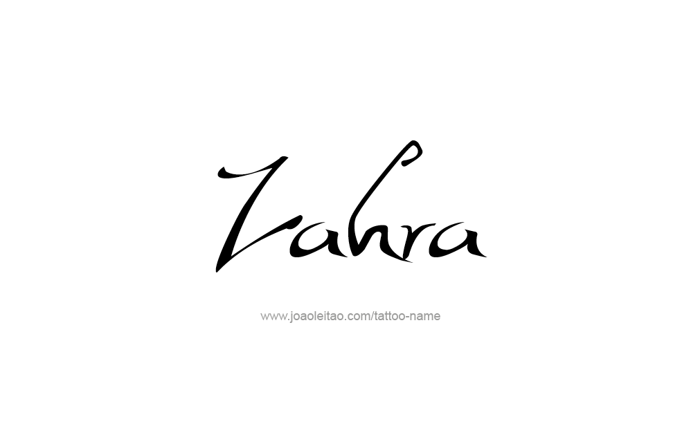 Tattoo Design  Name Zahra  