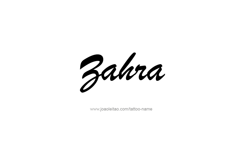 Tattoo Design  Name Zahra  