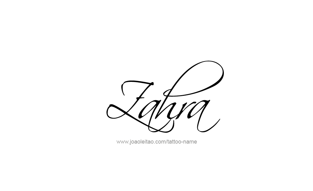 Tattoo Design  Name Zahra  