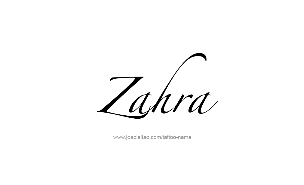 Tattoo Design  Name Zahra  