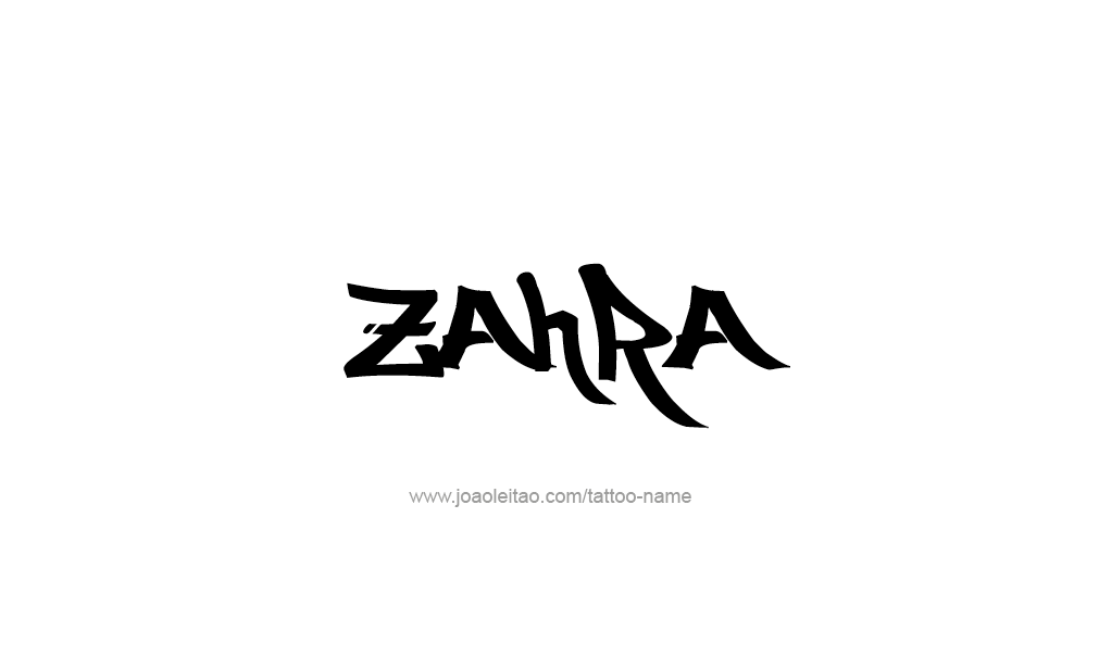 Tattoo Design  Name Zahra  