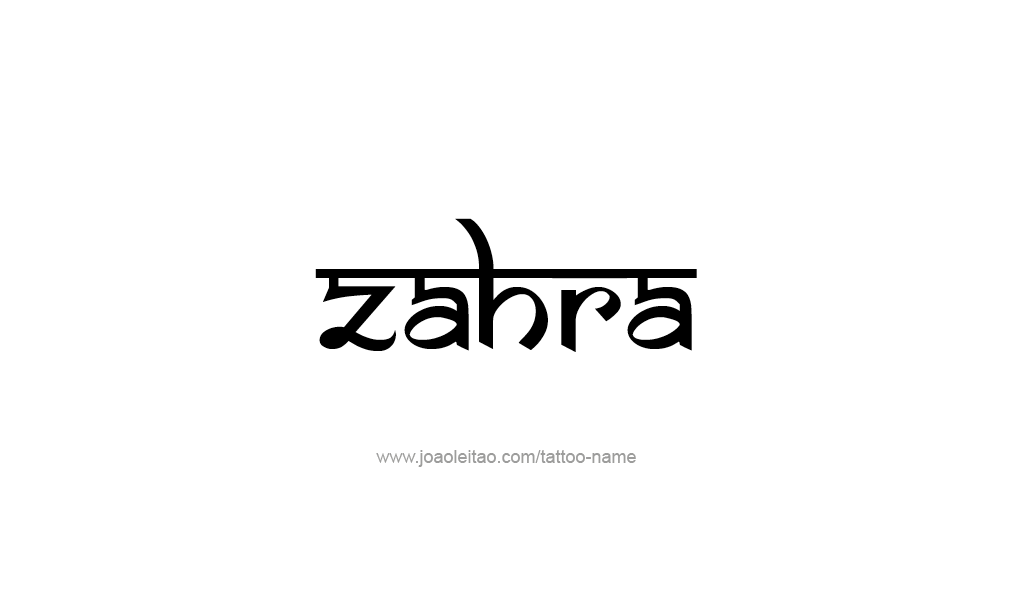 Tattoo Design  Name Zahra  