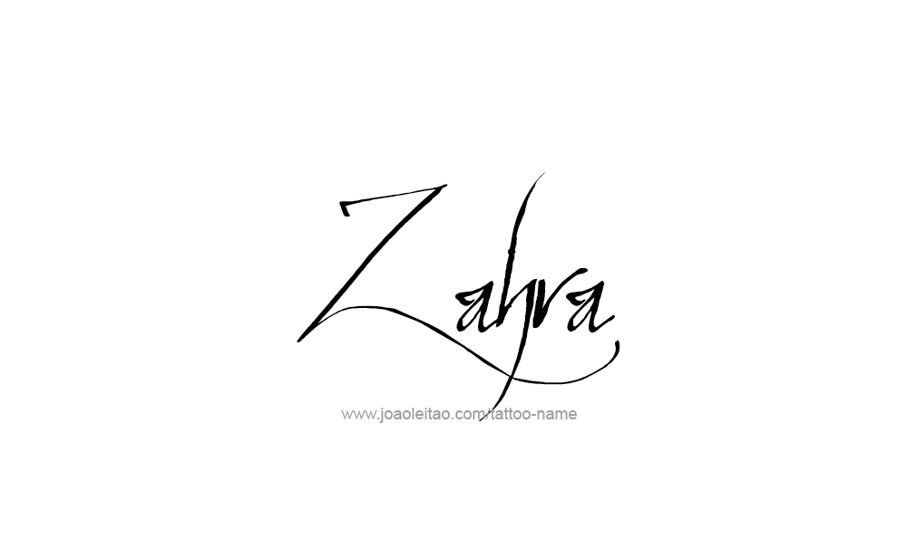 Tattoo Design  Name Zahra  