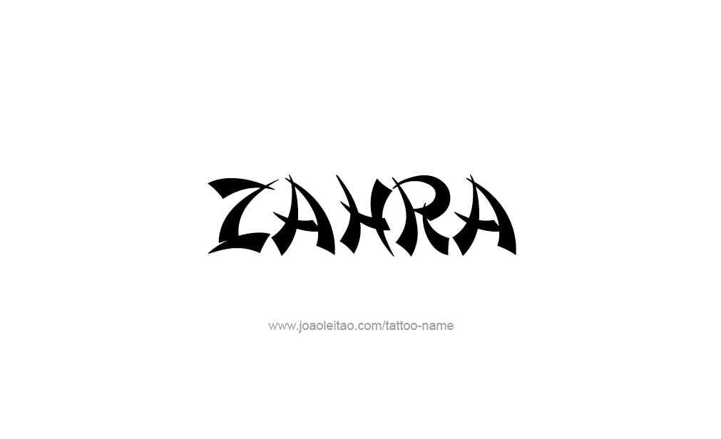 Tattoo Design  Name Zahra