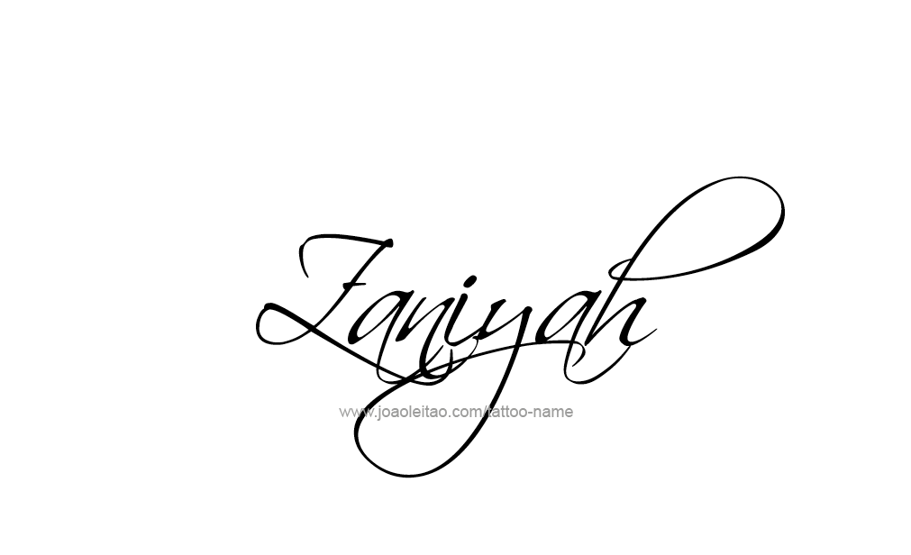 Tattoo Design  Name Zaniyah  