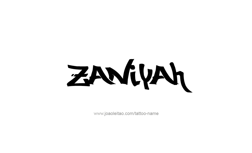 Tattoo Design  Name Zaniyah  