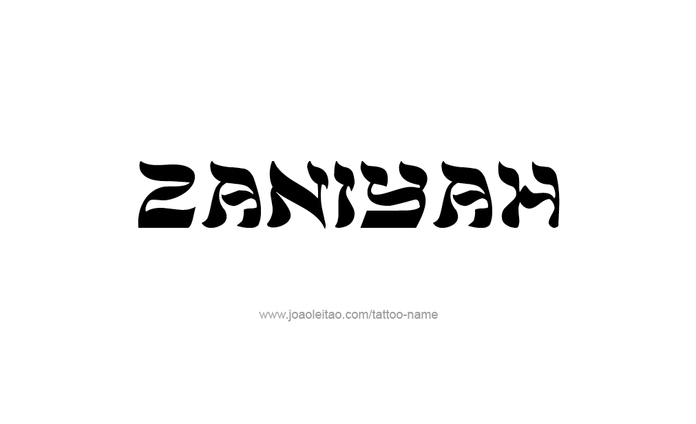 Tattoo Design  Name Zaniyah  