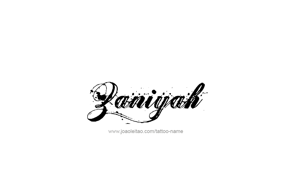 Tattoo Design  Name Zaniyah  