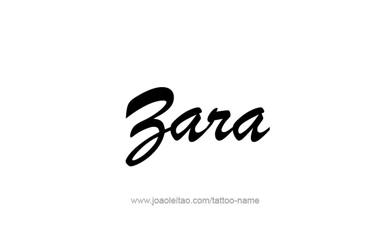 Tattoo Design  Name Zara  