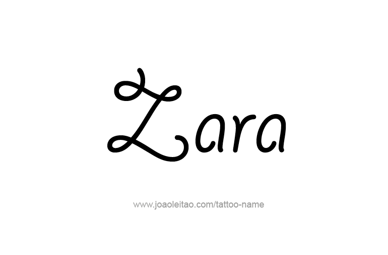 Tattoo Design  Name Zara  