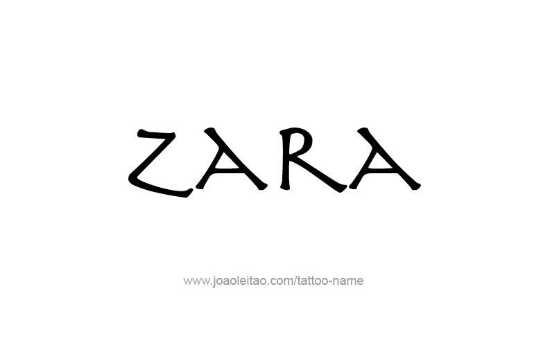 Tattoo Design  Name Zara  