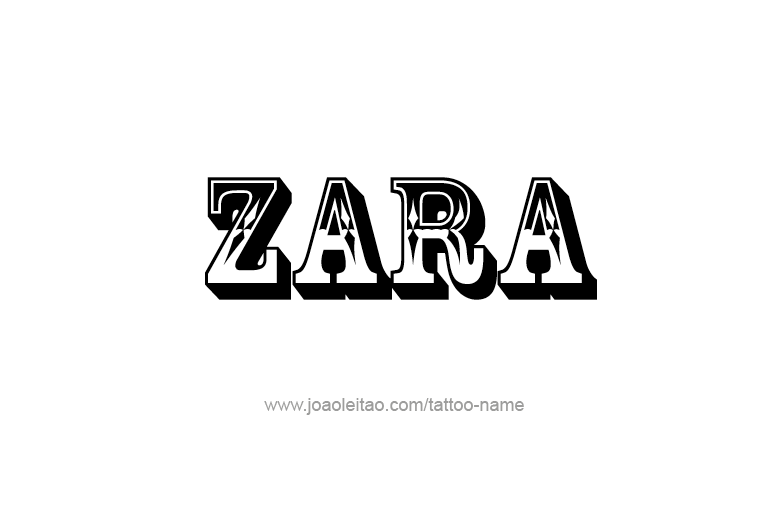 Tattoo Design  Name Zara  